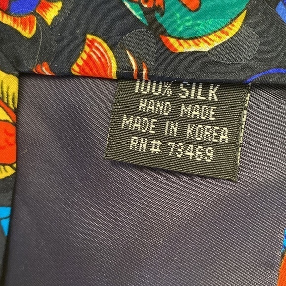 3 Addiction Silk Ties Men’s Novelty print Golf parrot fish Event Fun costume - Picture 8 of 8